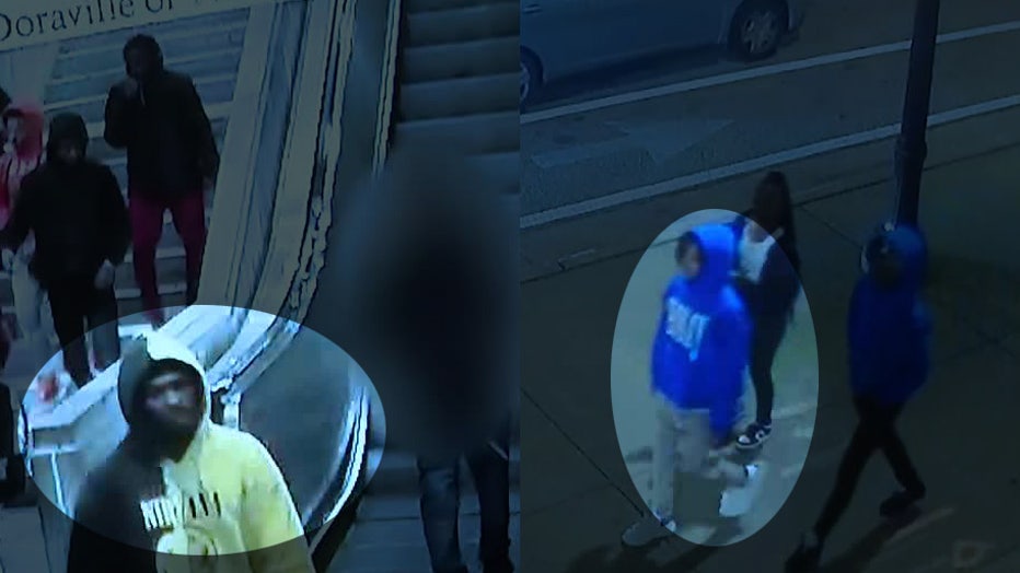 Atlanta Police Department investigators shared photos of two people they believe are suspects in a deadly weekend shooting near Atlanta Station.