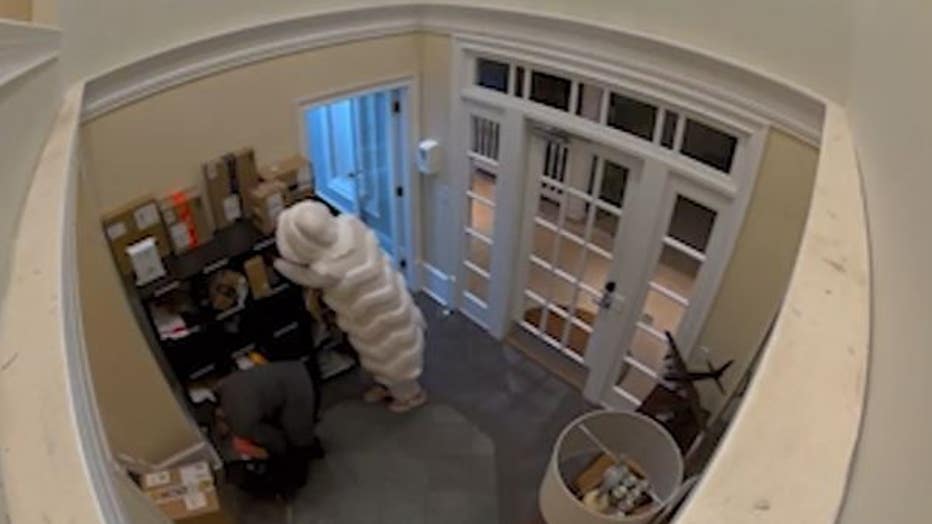 The HOA installed security cameras, which caught a pair of package thieves in the act.