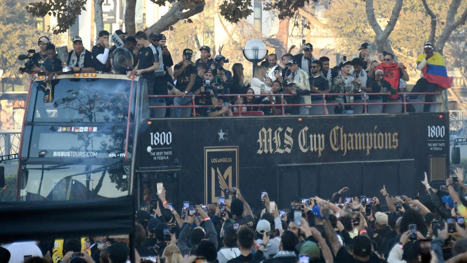 Los Angeles Football Club Celebrate MLS Cup Victory