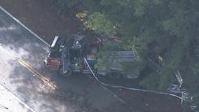 3 Riverdale firefighters injured, 1 critical after fire engine crashes