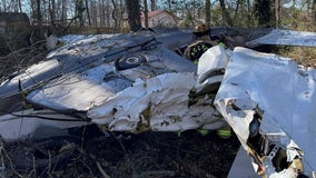 Small plane crashes shortly after takeoff in Athens, 2 suffer minor injuries