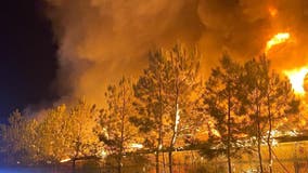 Athens-Clarke County firefighters battle massive blaze at lumber yard