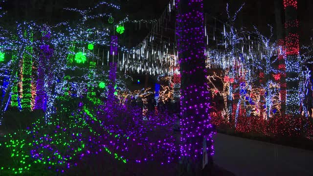 Where you can see spectacular holiday light displays in Georgia