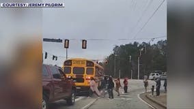Paulding County bus driver suspended after elementary school student 'backup' at bus stop