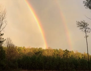 Viewer Marcus Stokes shares an image of a rainbow after storms passed through Senoia.