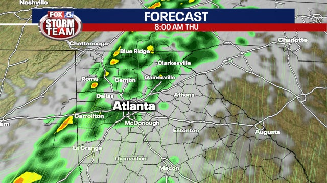 Georgia weather: Rumble of thunder possible overnight; little chance for 'severe' storms