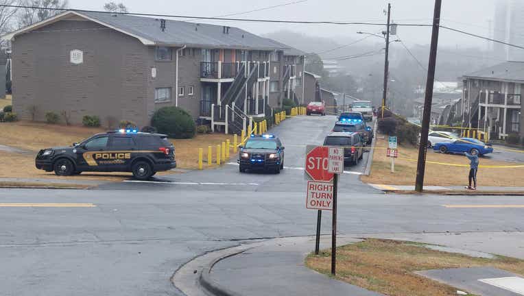 Police investigating multiple people shot at apartment complex located on the 3100 block of Buford Highway on Jan. 22, 2023.