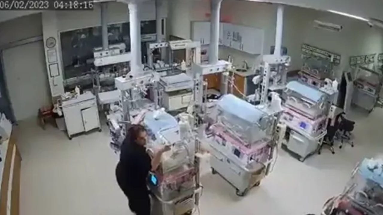 Surveillance footage shows hospital staff standing their ground during intense Turkish earthquake, fighting to protect babies in incubators Surveillance footage shows hospital staff standing their ground during intense Turkish earthquake, fighting to protect babies in incubators