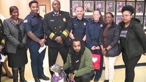 Douglas County first responders honored for saving dog from burning home