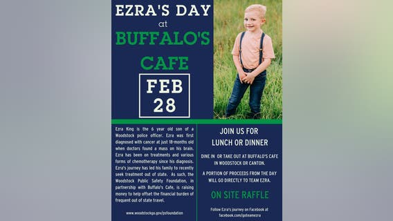 Woodstock cancer-battling 6-year-old to hold restaurant fundraiser for treatment