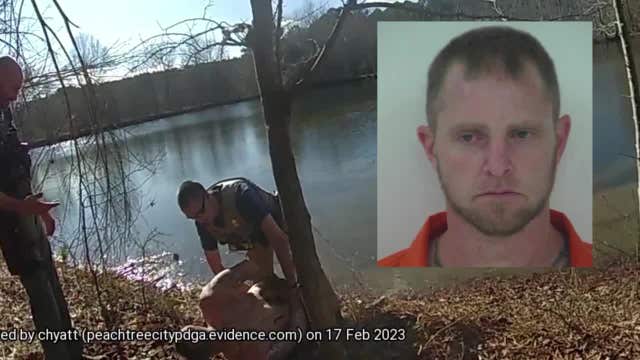 Georgia suspect runs from officers, ends up in... cold water, literally!