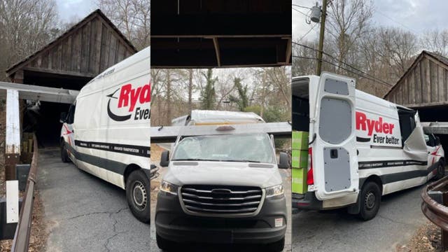 Road reopen: Another truck slams into historic Cobb County covered bridge