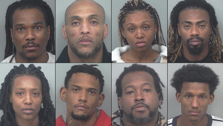 The Gwinnett County Sheriff's Office released these mug shots of individuals who the AG's office say are part of the LOTTO gang.