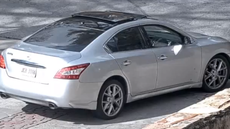 Atlanta police release this image of a silver Nissan Maxima which officers are searching for in connection to the shooting death of a 35-year-old man in northwest Atlanta on Feb. 26, 2023.