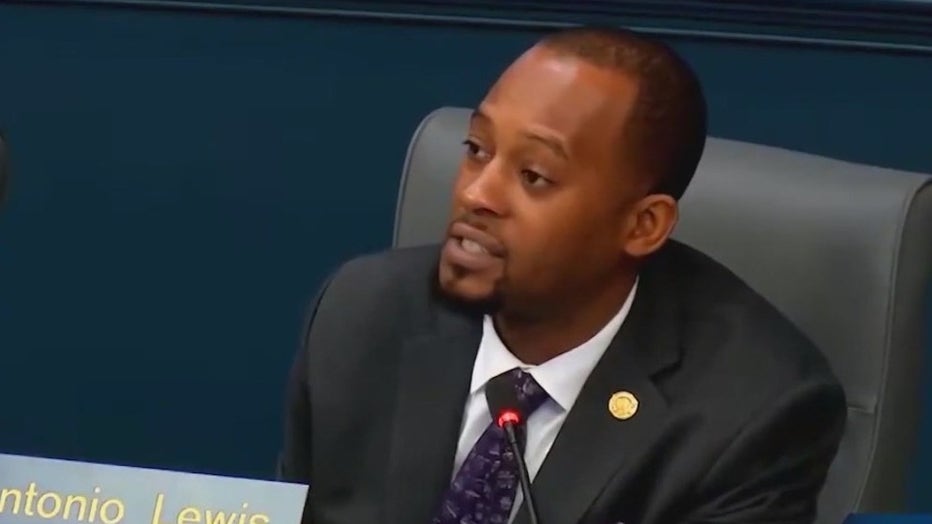 Atlanta councilman Antonio Lewis questions why on-duty cops have been shifted and deployed as security guards.