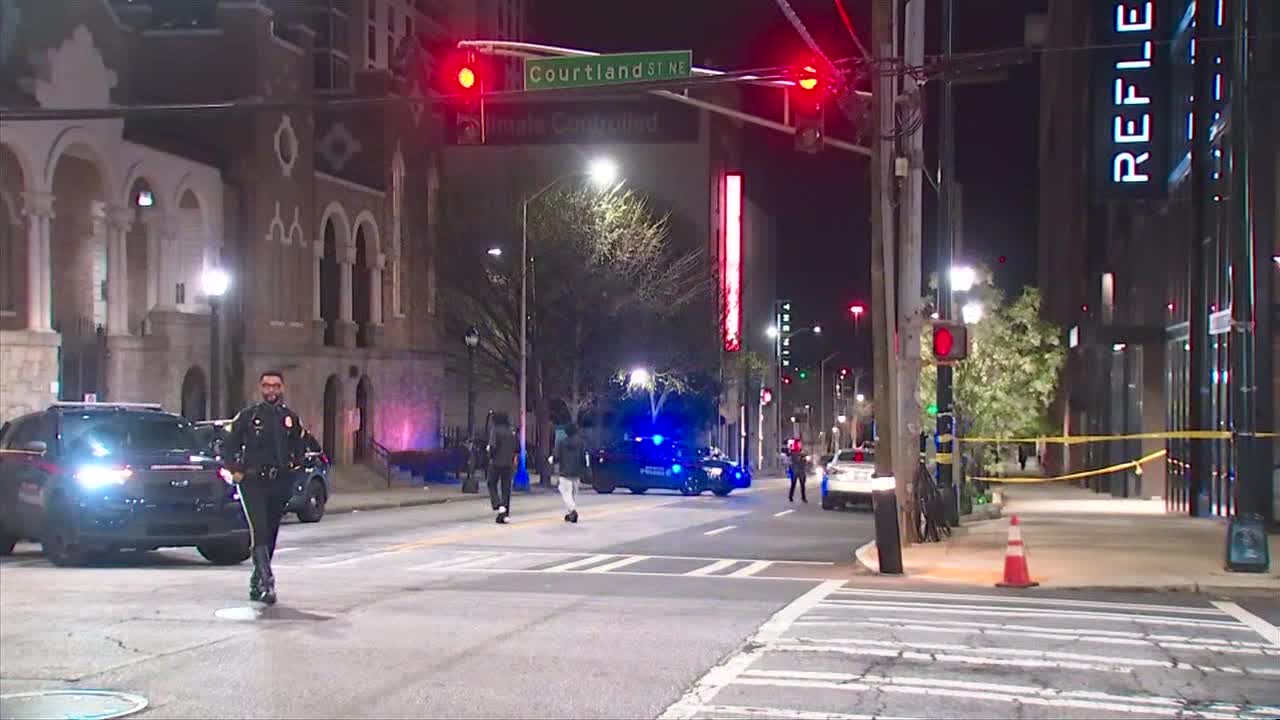 Gunshots Fired During Shootout Between Sports Cars Hit Downtown Atlanta   V COURTLAND ST SHOTS FIRED 5A 00.00.41.56 