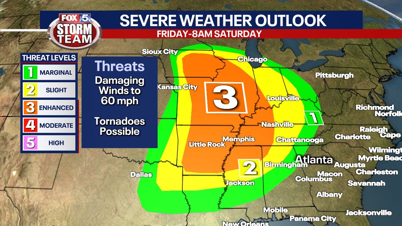 Georgia weather: Severe storm threat to start weekend - Vimarsana News