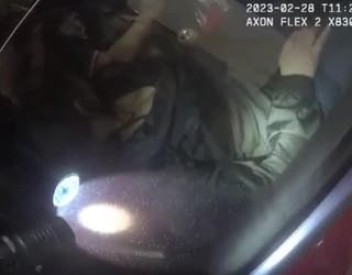 Body cam video provided by the Coweta County Sheriff's Office shows what investigators say is Jeffrey Pope and Allison Arrington after deputies find them passed out at a gas pump.