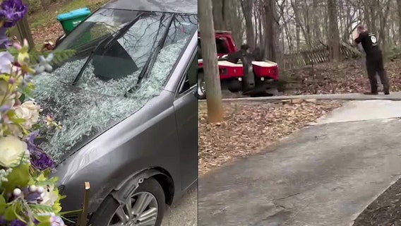 Repossessed car slams into Roswell home