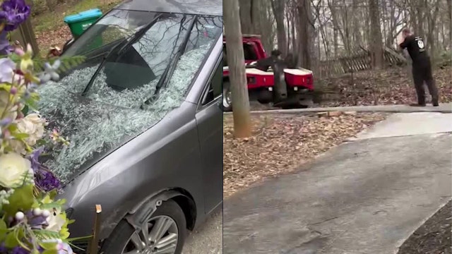 Repossessed car slams into Roswell home