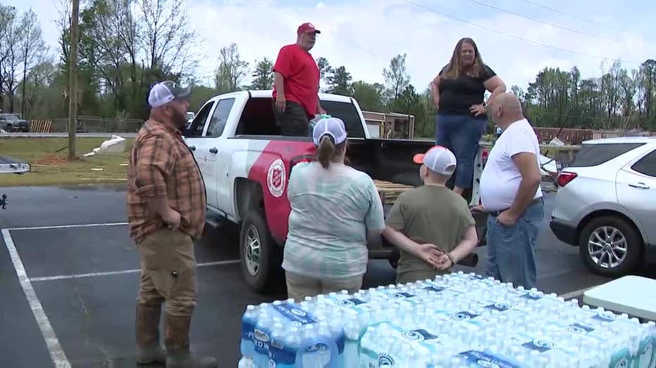 A day after a powerful tornado tore through the West Point community, Troup County officials continue cleanup efforts on March 27, 2023.