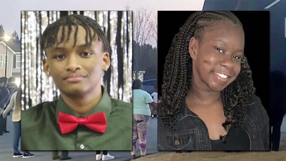 Samuel Moon, 15, and Aj’anaye Hill, 14, were shot and killed when a gunman opened fire on attendees at a sweet 16 party in Douglasville on March 5, 2023.