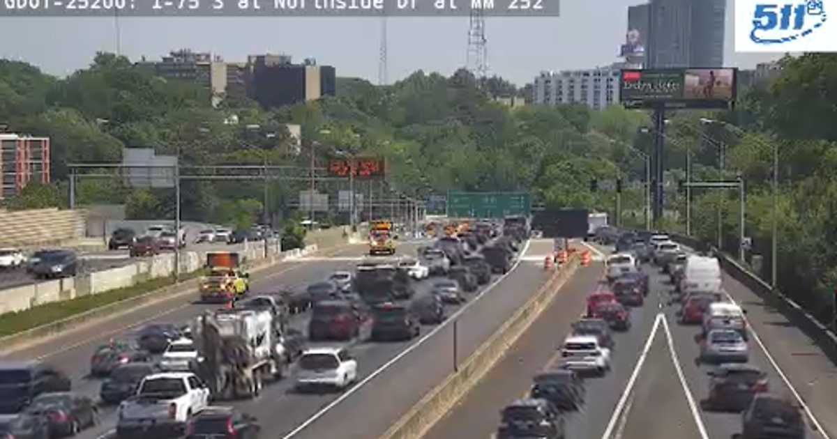 Fatal motorcycle crash on I-75 SB near Northside Drive | FOX 5 Atlanta