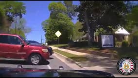 Dash cam video: Stolen truck crashes head-on into Lawrenceville patrol car