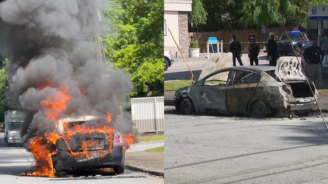 1 dead after car fire along Peachtree Road in Atlanta, police say