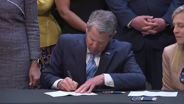 Gov. Brian Kemp signs three bills into law aimed to help military veterans on April 25, 2023.