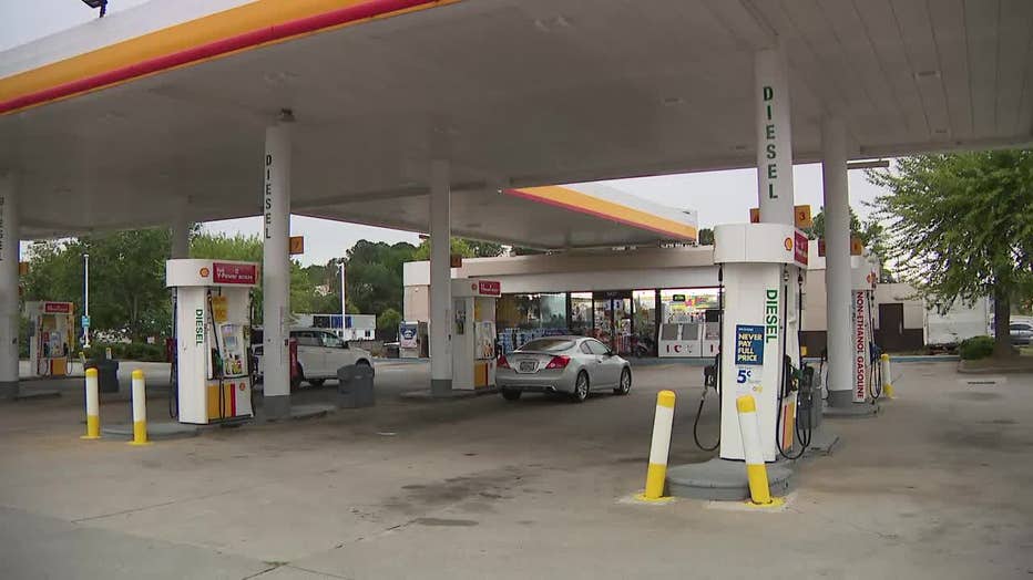 Investigators say a road rage ended up about a mile and a half southeast at the Shell gas station located at Highway 138 and Old Salem Road in Rockdale County on April 26, 2023.