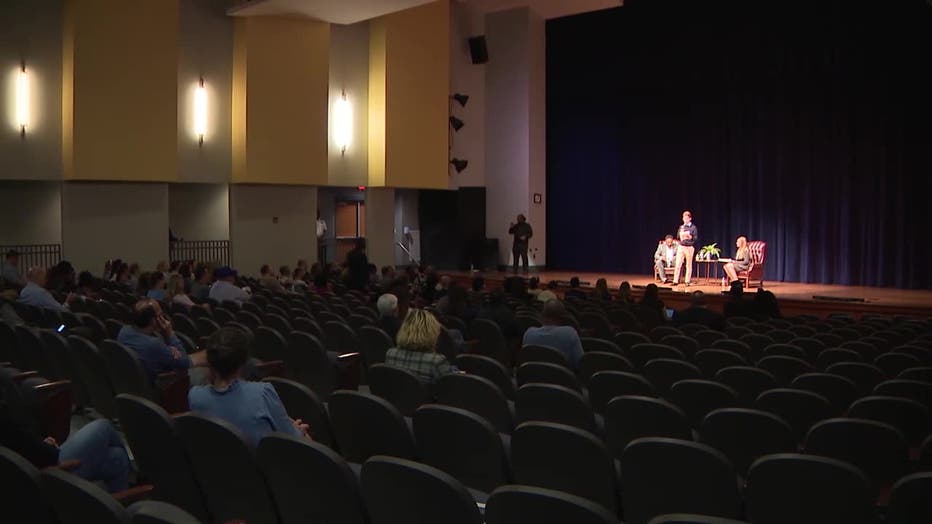 Dr. Devon Horton, who is the sole finalist for DeKalb County School District superintendent, spoke at a town hall meeting on April 12, 2023.