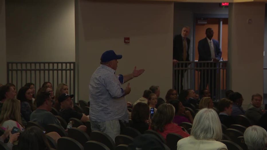 Dr. Devon Horton, who is the sole finalist for DeKalb County School District superintendent, spoke at a town hall meeting on April 12, 2023.
