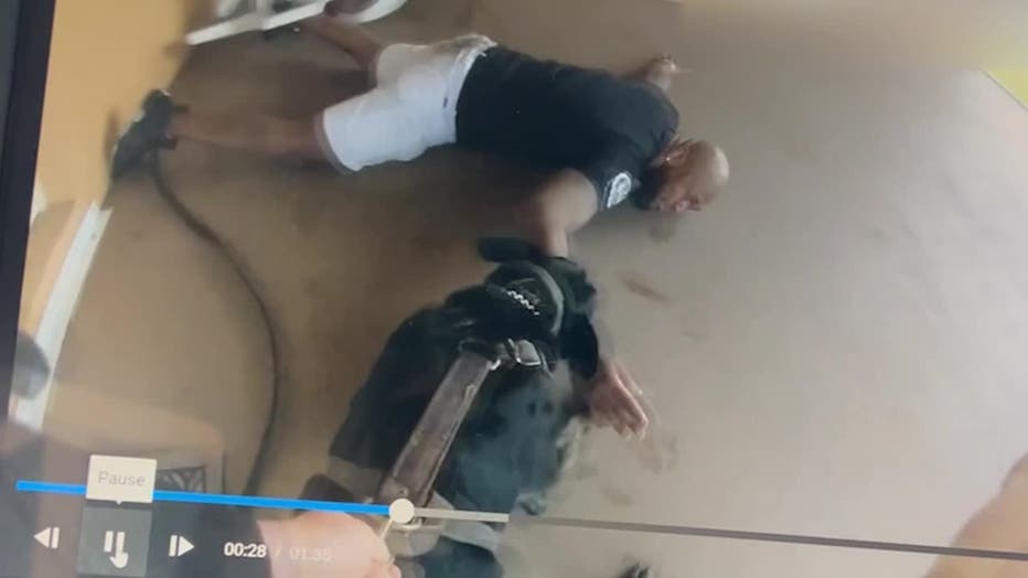 Anthony Wilcox being apprehended in Florida.