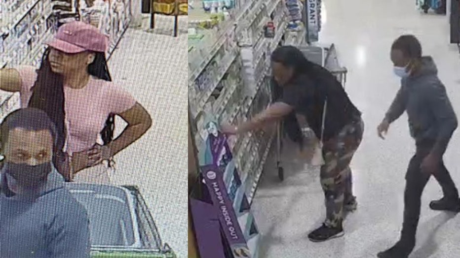 Gwinnett County Police say they are searching for Jose Antonio Cruz and Tabitha Katurhia Weaver for shoplifting thousands of dollars’ worth of allergy medication on March 26, 2023.