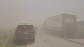 VIDEO: Six killed on I-55 after 'dust storm' causes large crash in downstate Illinois