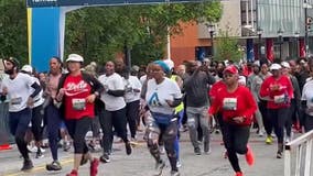 Runners come out for first ever Run With Maud in downtown Atlanta