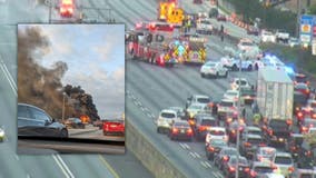 All lanes reopen after fiery crash shuts down I-85 NB Friday night