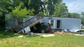 Suspected DUI driver crashes into mobile home, displaces family