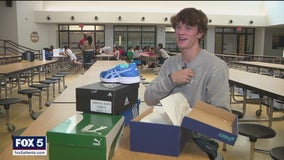 Teen runner gifts over 600 pairs of shoes to Sandy Springs elementary students