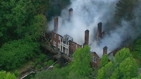 Fire destroys large house in Lawrenceville on Friday morning