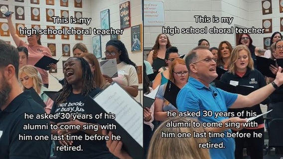 Former students pay tribute to retiring Georgia choir teacher with emotional final performance
