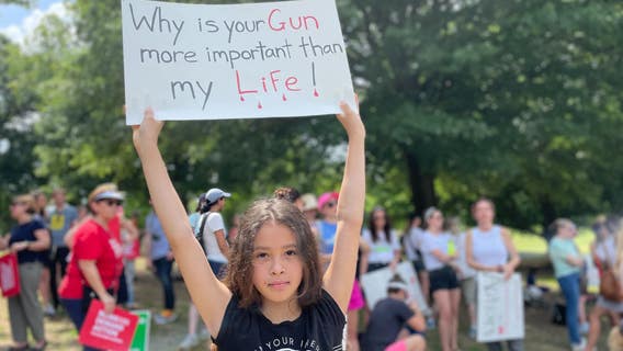 Protesters rally in Midtown to demand stronger gun laws week after deadly shooting