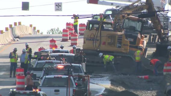 Buford Highway reopens after day-long repair of sinkhole