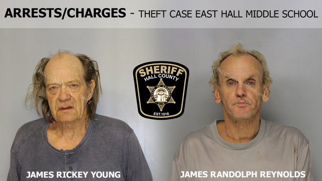 Deputies: 2 men charged with stealing from Hall County middle school