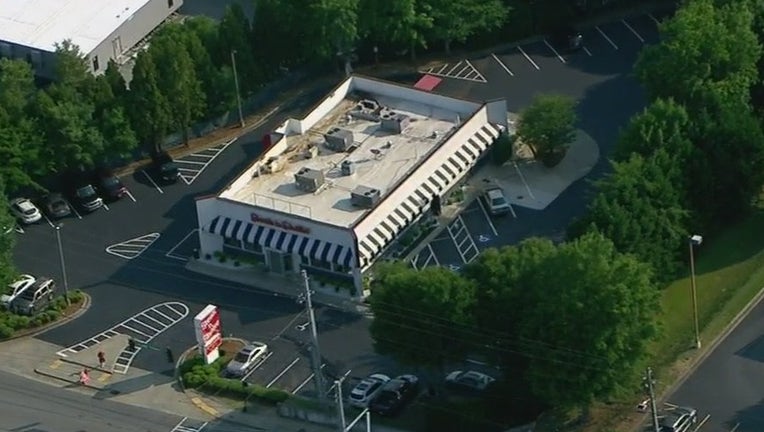 One person was shot outside Steak n' Shake in Smyrna, police said (FOX 5 Atlanta).