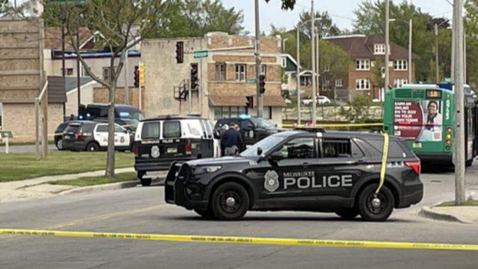 Milwaukee Police investigate the shooting death of a driver from Georgia on May 18, 2023.