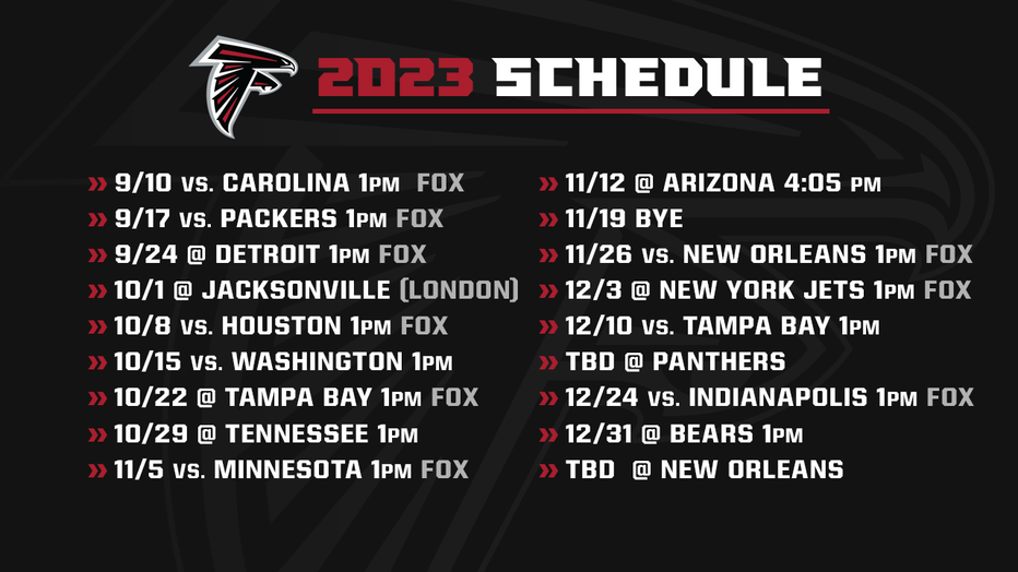 2021 Atlanta Falcons schedule released