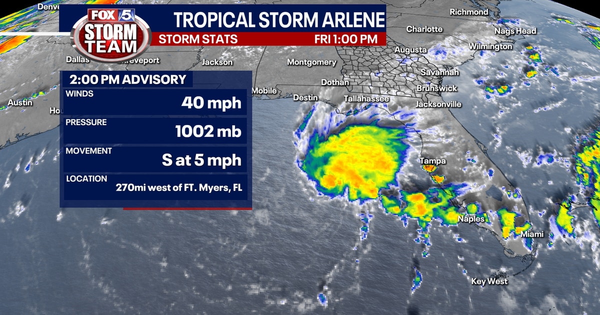 Tropical Storm Arlene forms in Gulf of Mexico | FOX 5 Atlanta