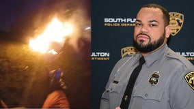 South Fulton police officer rescues man from burning car wreck